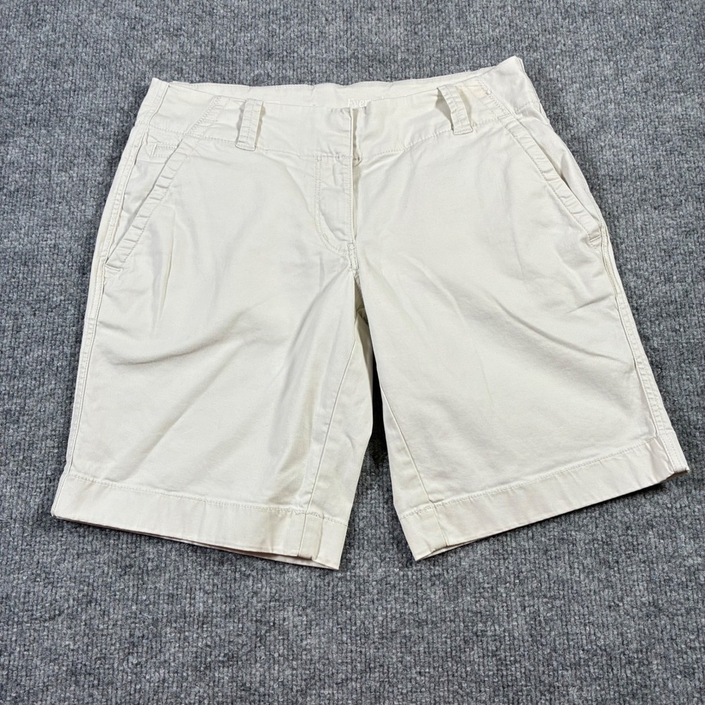 Vineyard Vines Everyday Chino Shorts Womens 00 Beige Mid Rise Cotton Twill
